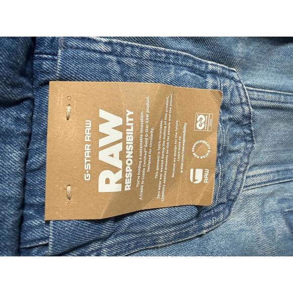 NWT G-Star RAW Oversized Denim Jacket Womens Sun Faded Air Force Blue Size Small - Picture 5 of 8